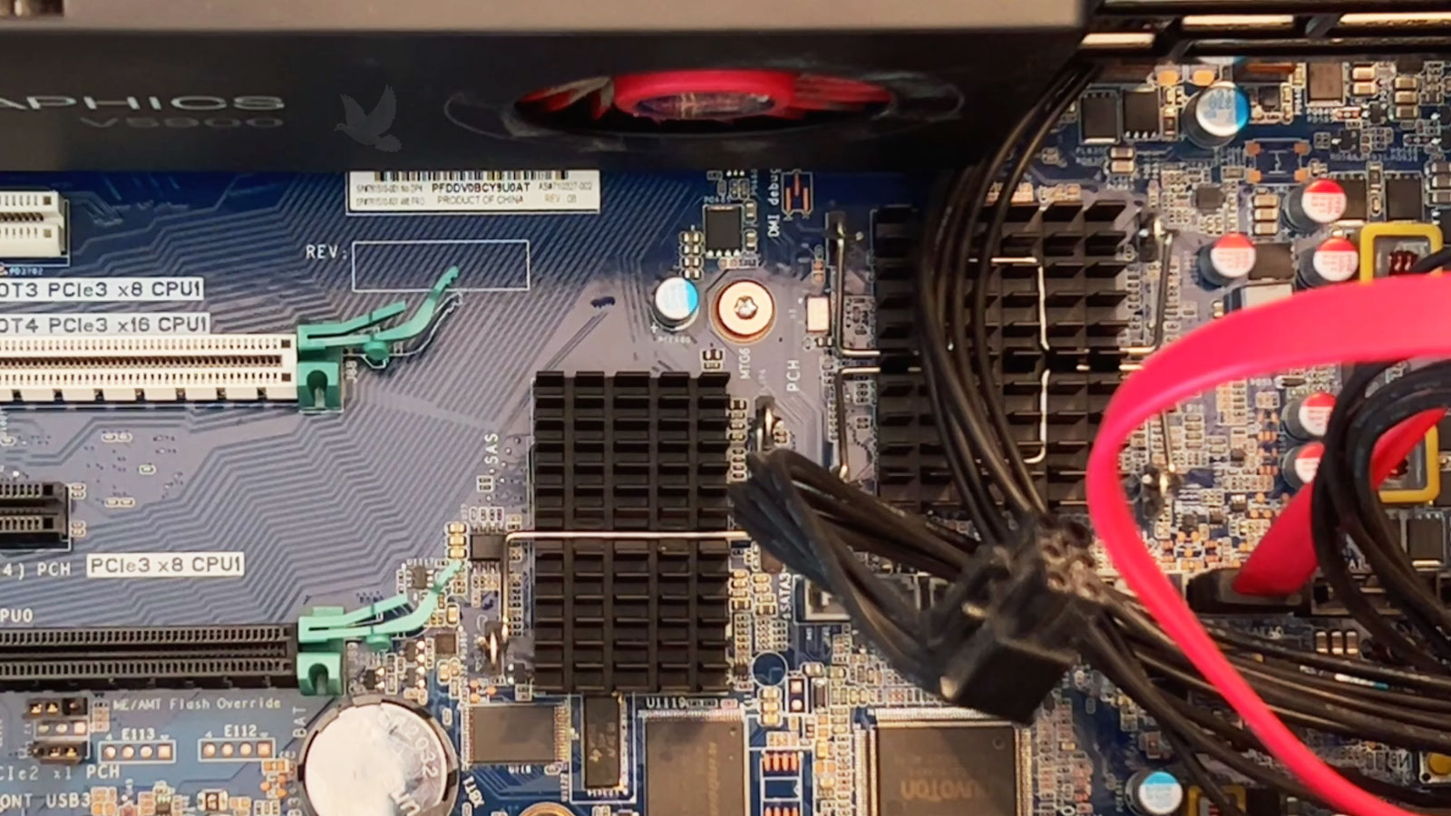 Dell desktop with internal connections disconnected to isolate a no-power problem
