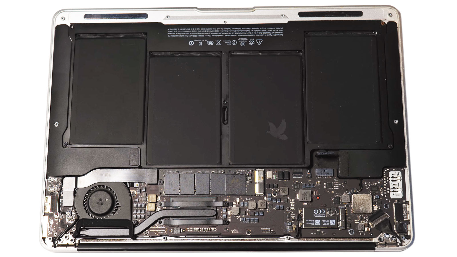MacBook Air SSD being replaced after liquid damage affected the storage connection