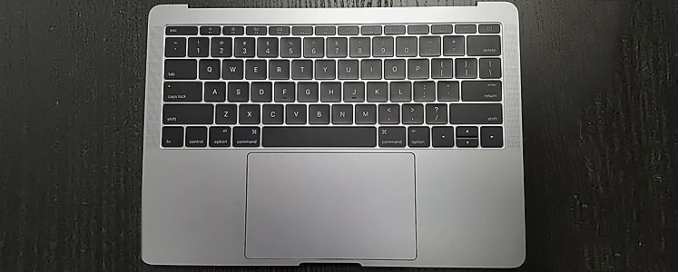 MacBook Pro replacement keyboard with aluminum palm rest and trackpad