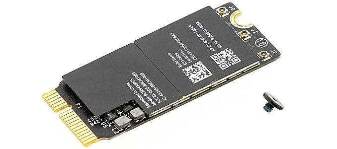 New MacBook Pro Wi-Fi card with mounting screw for installation