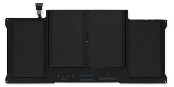 Brand new replacement battery ready for installation in a MacBook Air