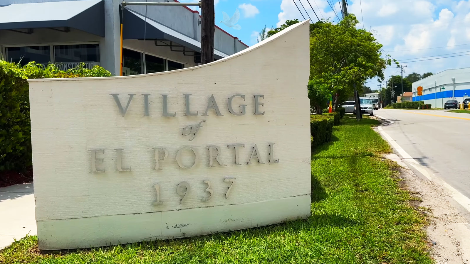 Village of El Portal sign displaying the year 1937