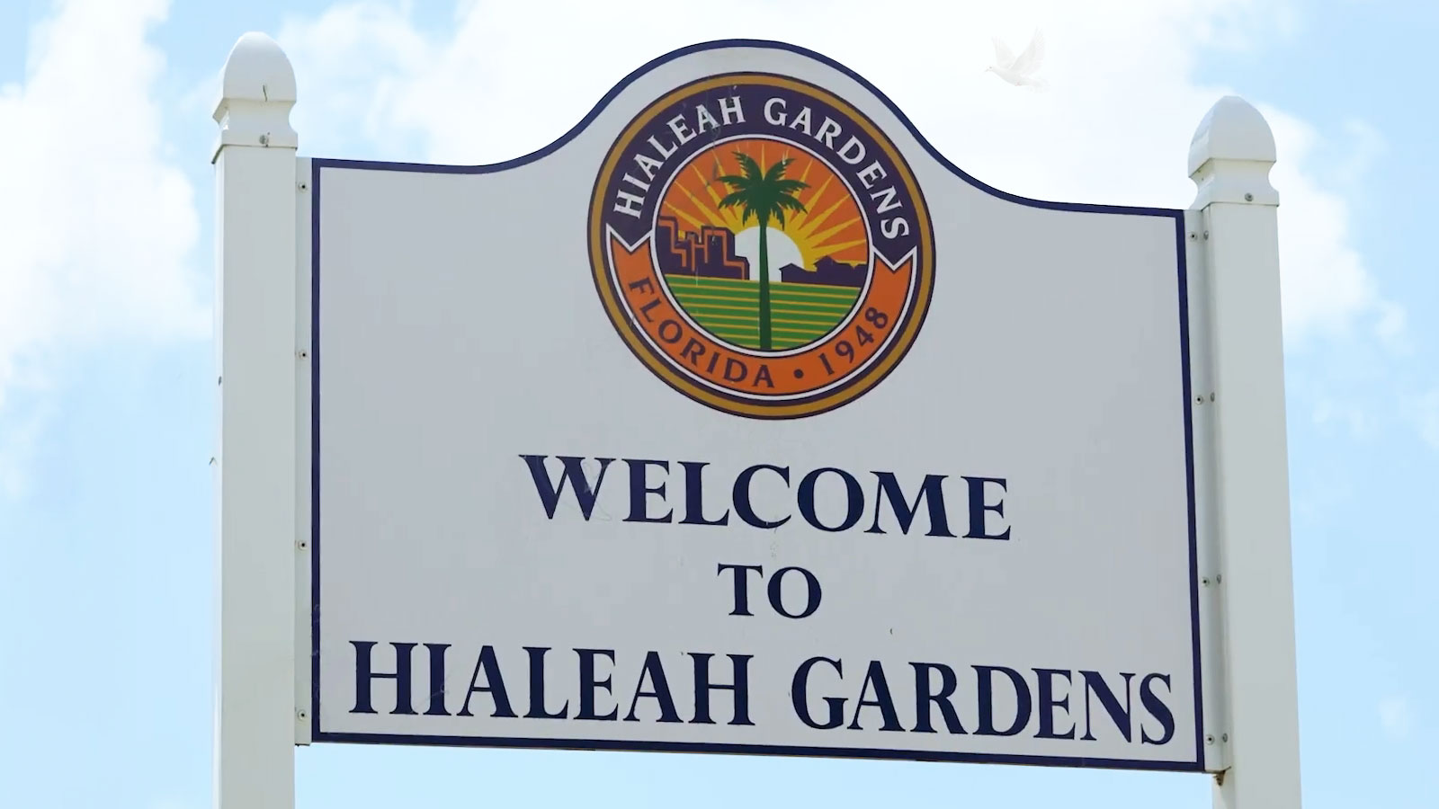 Welcome to Hialeah Gardens Florida sign