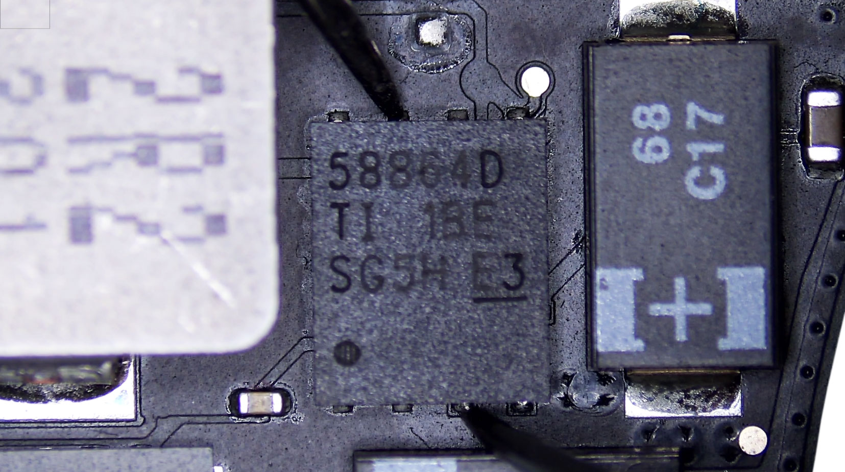 Testing a 58864D MOSFET confirms a short between drain and source