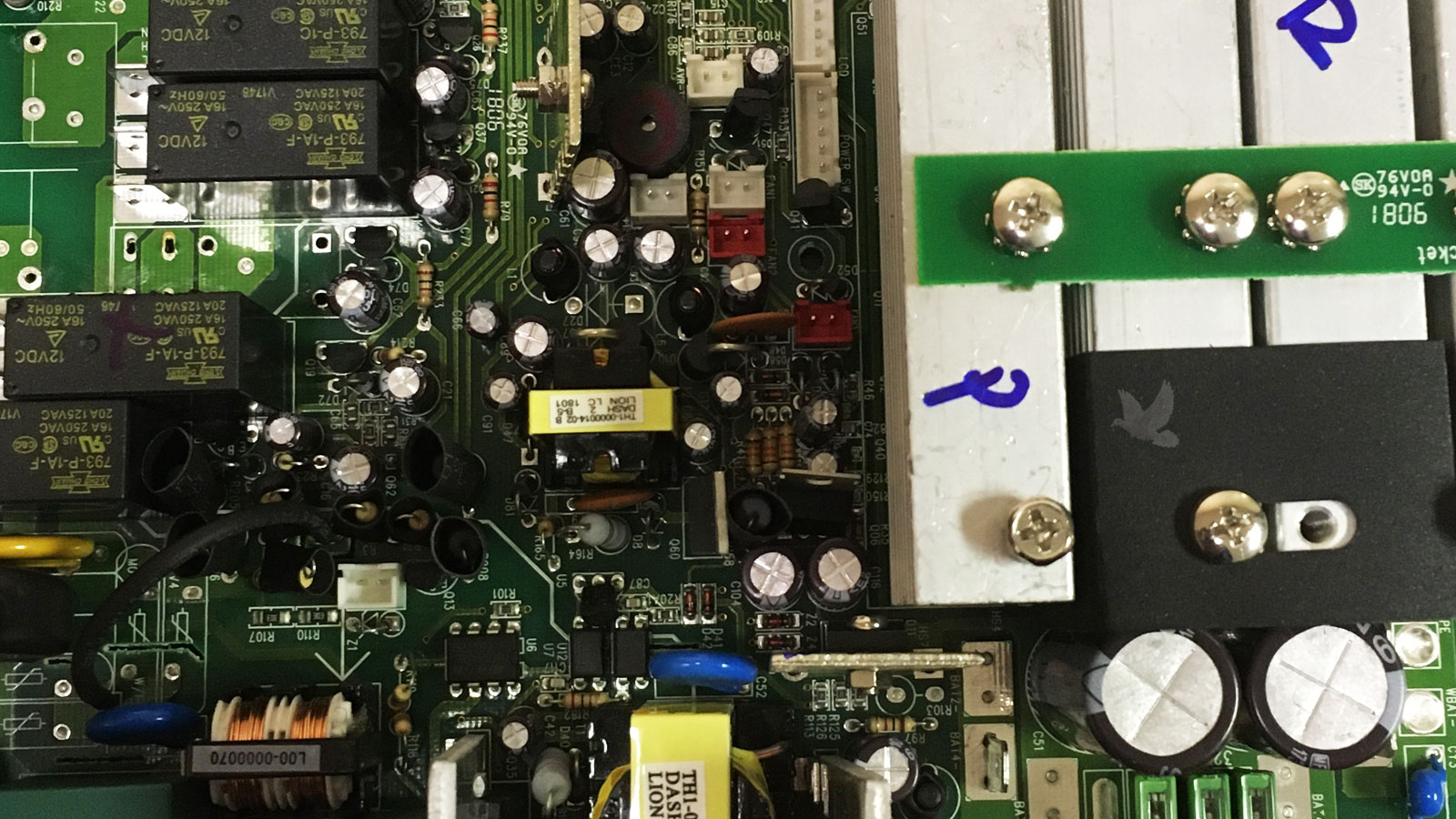 Circuit board restored after replacing a failed relay