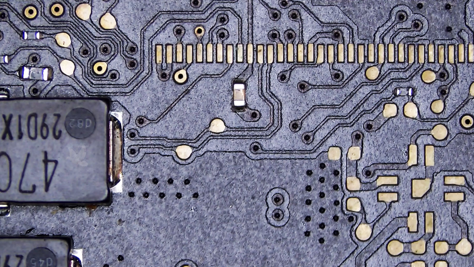 Small SMD capacitor in the center of the circuit board confirmed damaged during testing