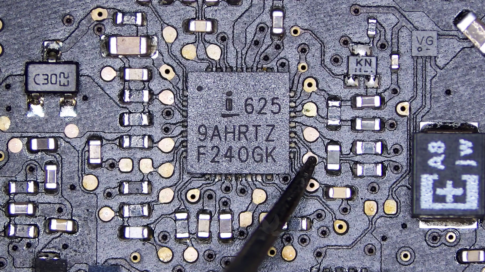 I6259AHRTZF240GK IC chip pad tested for unusually low resistance