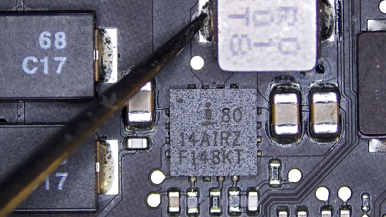 Testing the coil next to the I80 IC chip during startup diagnosis