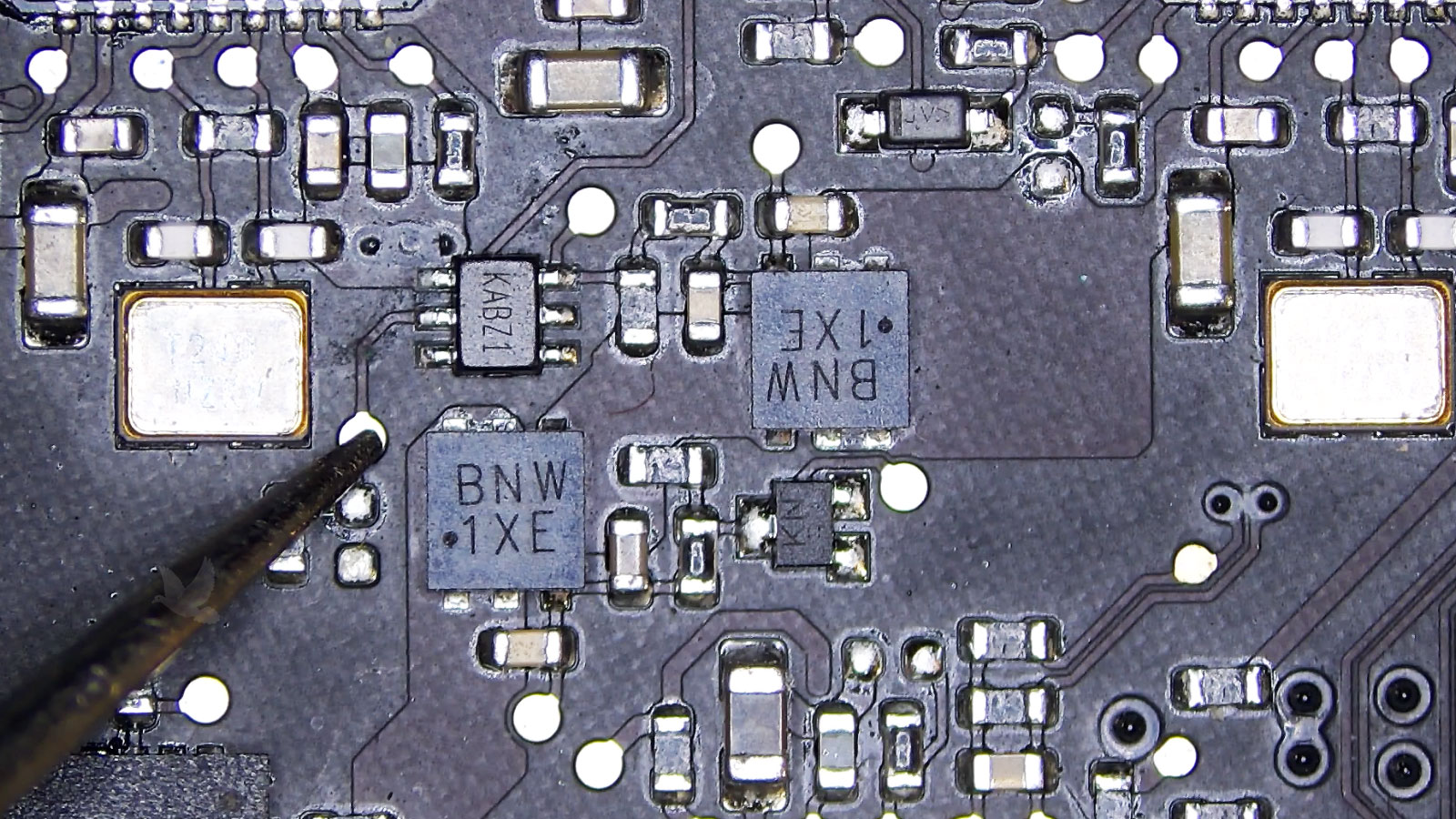 Testing KABZ1 center pin pad for unstable voltage readings