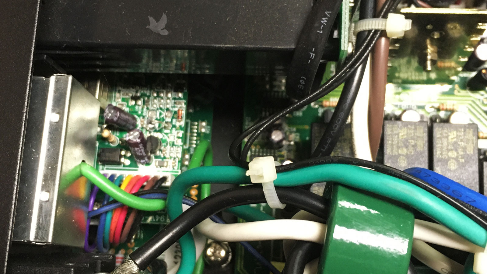Tiny Zener diode barely visible near bottom of small circuit board